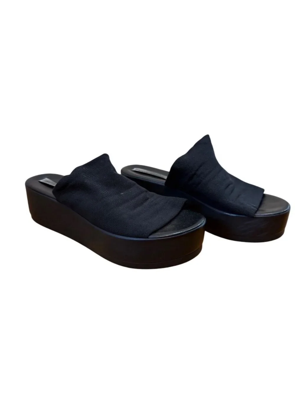 Steve Madden Y2K Vintage Slinky Black Chunky Platform Sandals Slide US 8
